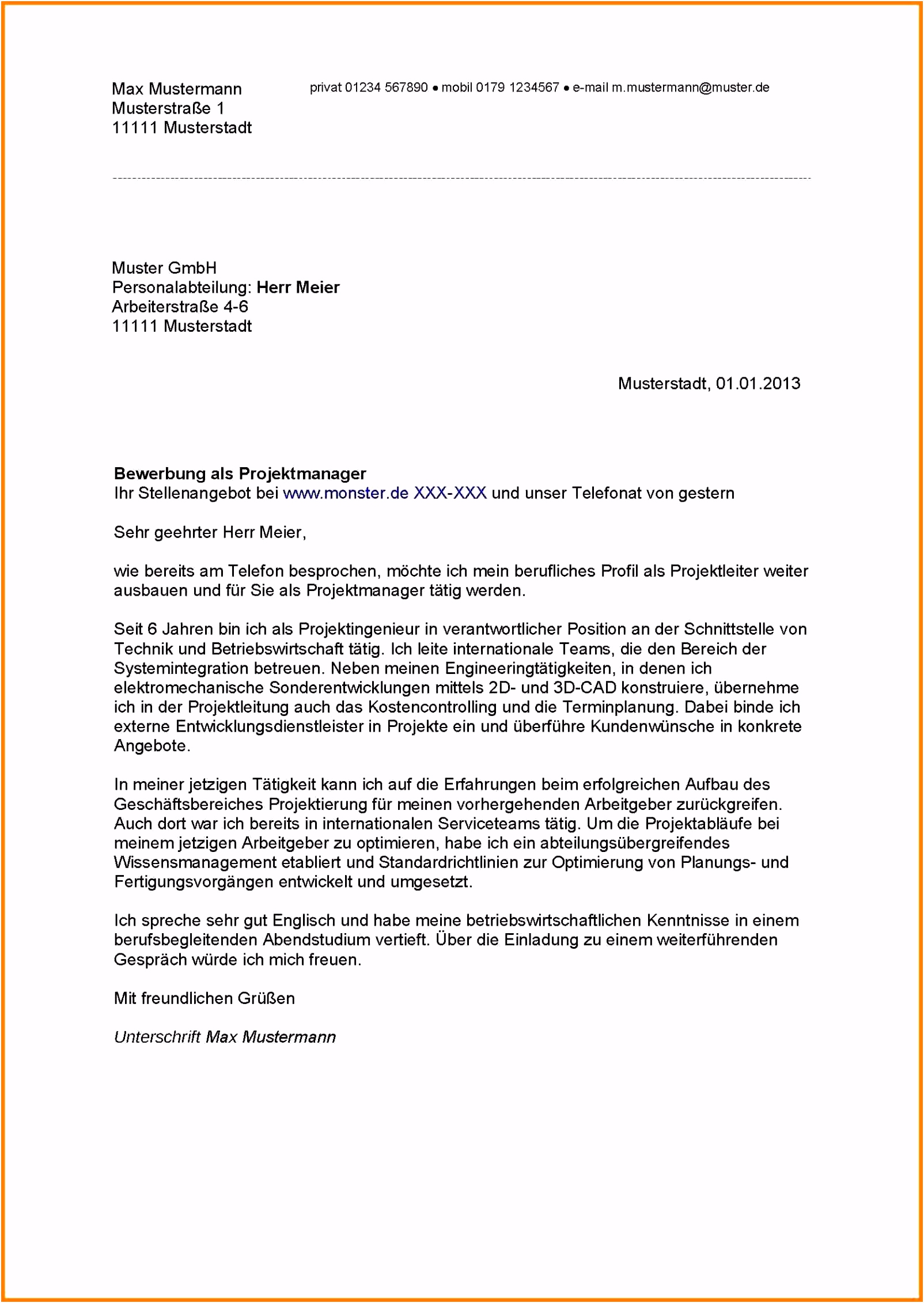 Oben Bewerbungsschreiben Babysitter Job