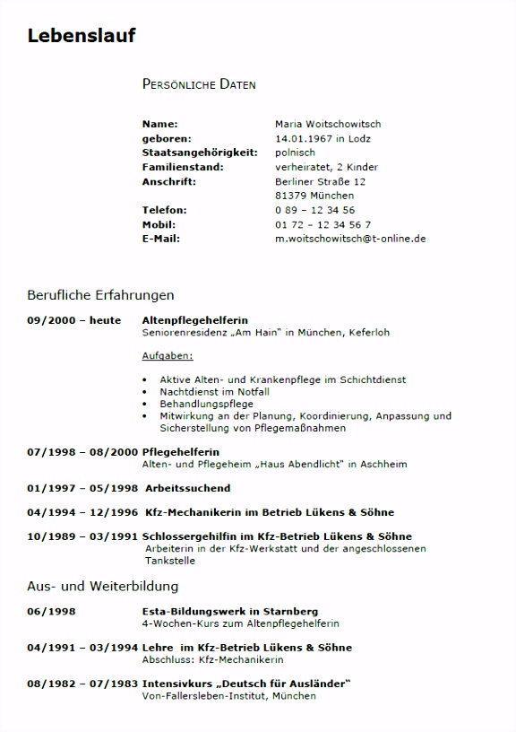 20 bewerbung altenpflegerin muster