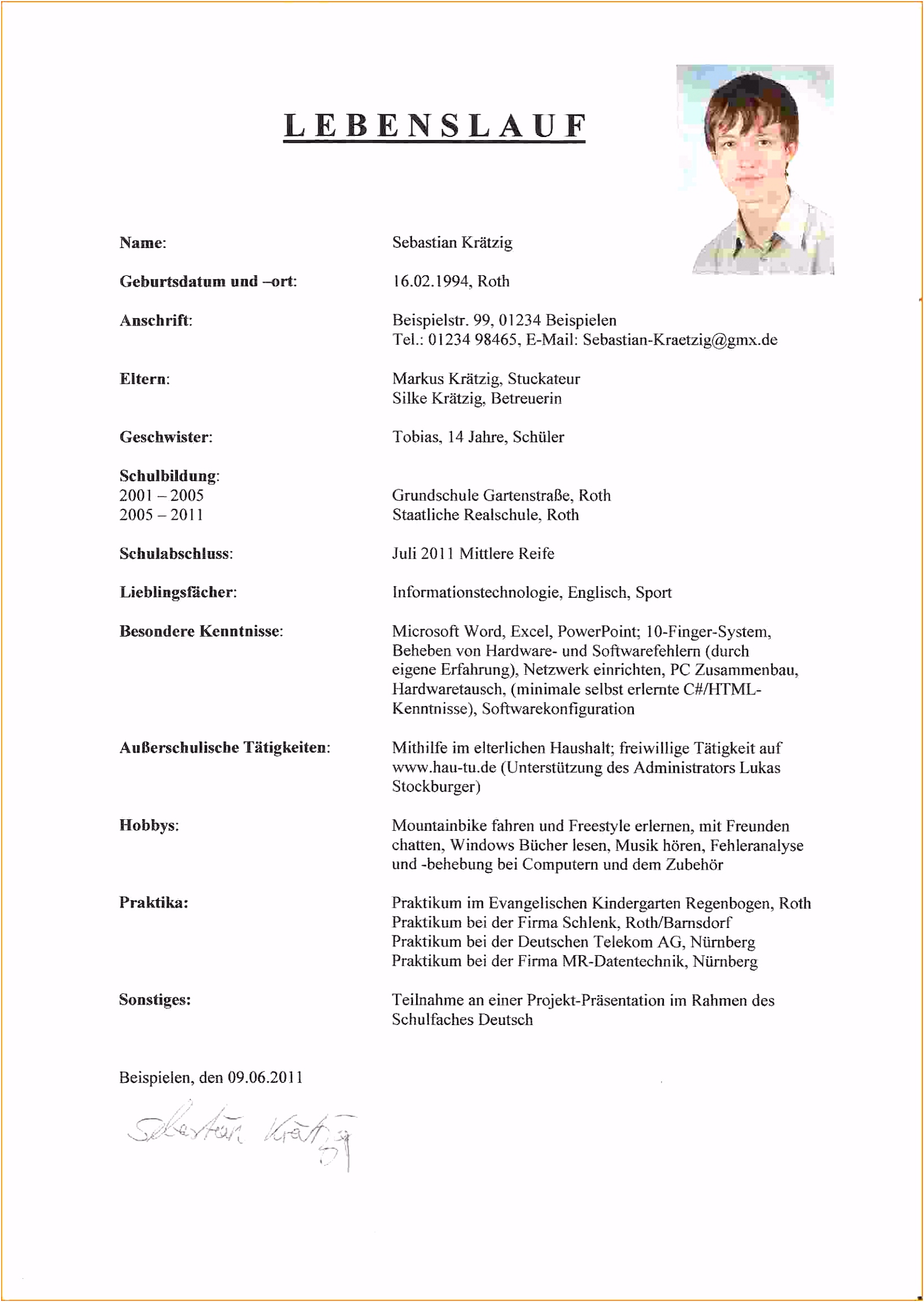 20 bewerbung um einen praktikumsplatz vorlage