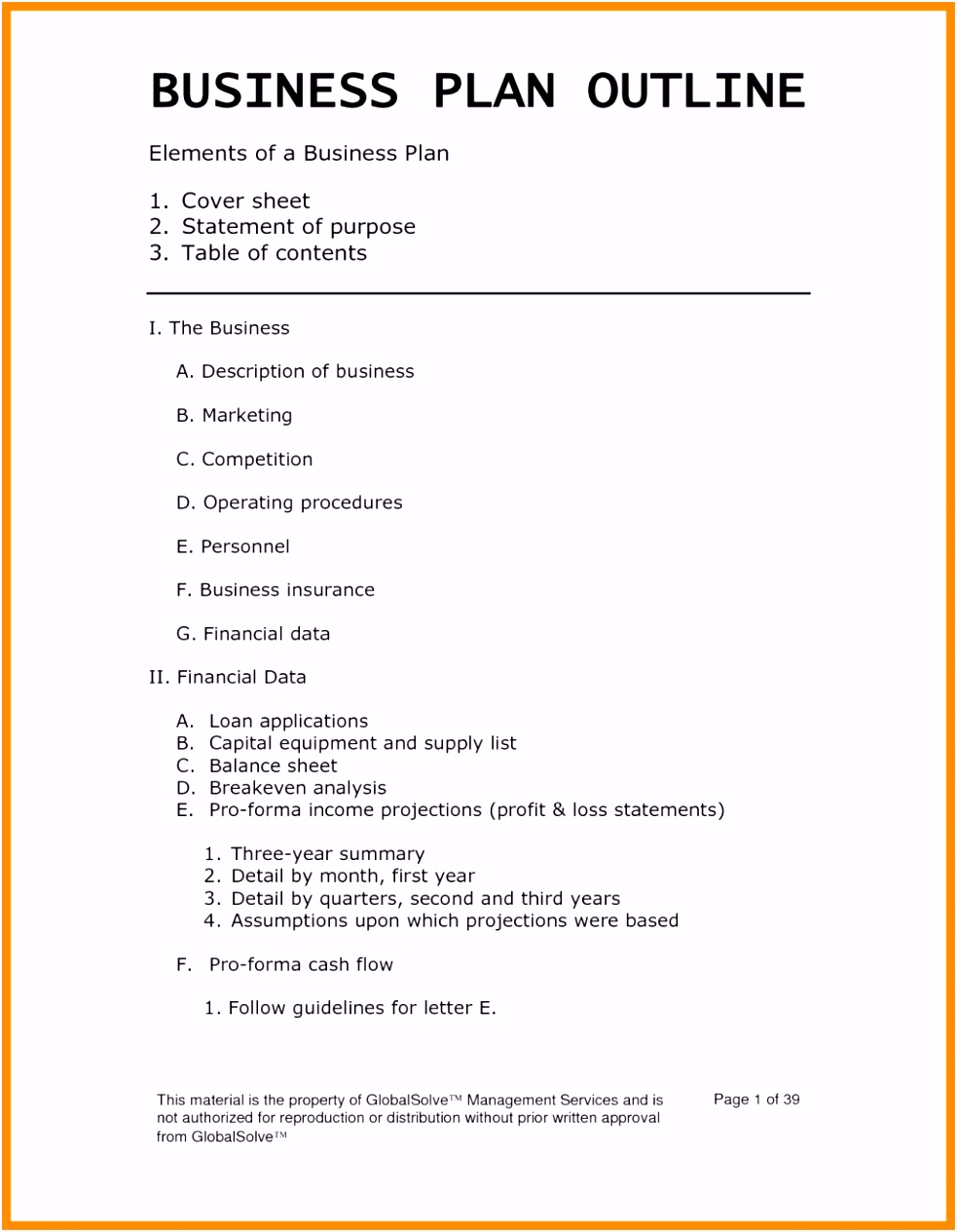 Frisches Businessplan Vorlage Pdf