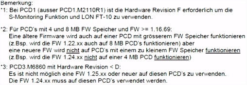 PCD Firmware Hardware abhängigkeiten