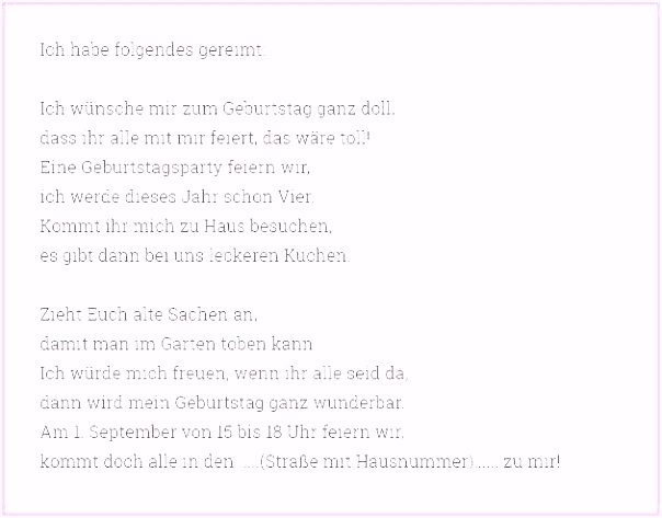 Inspirierende Einladung Geburtstag Vorlagen – handloomub