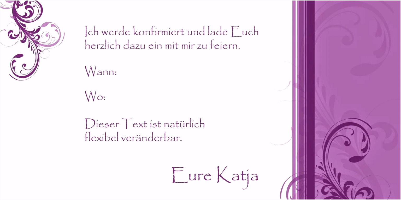 Inspirierende Konfirmation Einladung Vorlage
