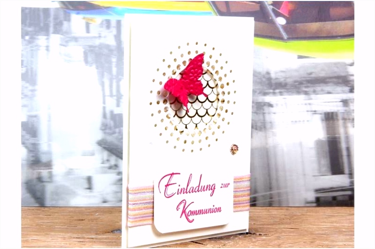 Einfalzreich Einladung Schmetterling Kommunion Konfirmation Od