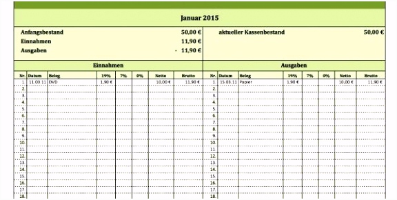 15 einnahmen ausgaben rechnung excel vorlage