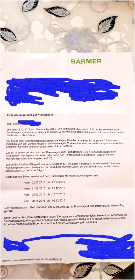 Muster Widerspruch Krankengeld