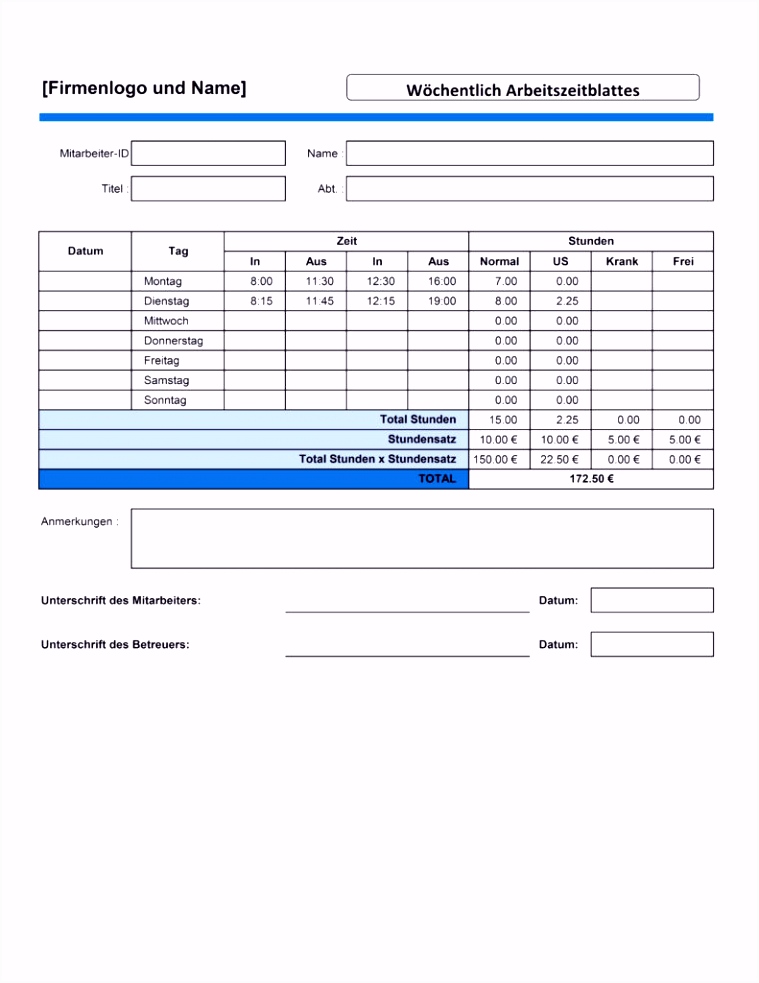 Fahrtenbuch Excel Vorlage line Rechnung Vorlage