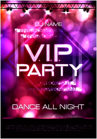 EPS Datei Vip Party Plakat Vorlage 02 kostenlos Name VIP Party