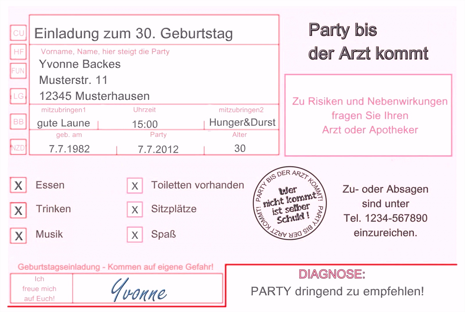 Gutschein Vorlage Geburtstag