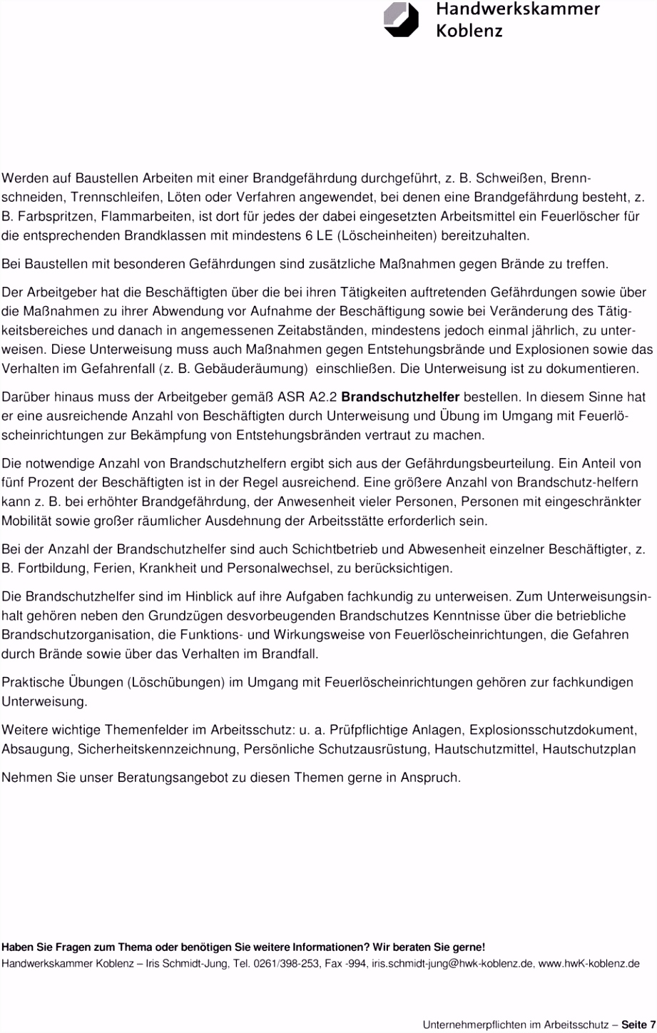 Genial Unterweisung Fremdfirmen Vorlage