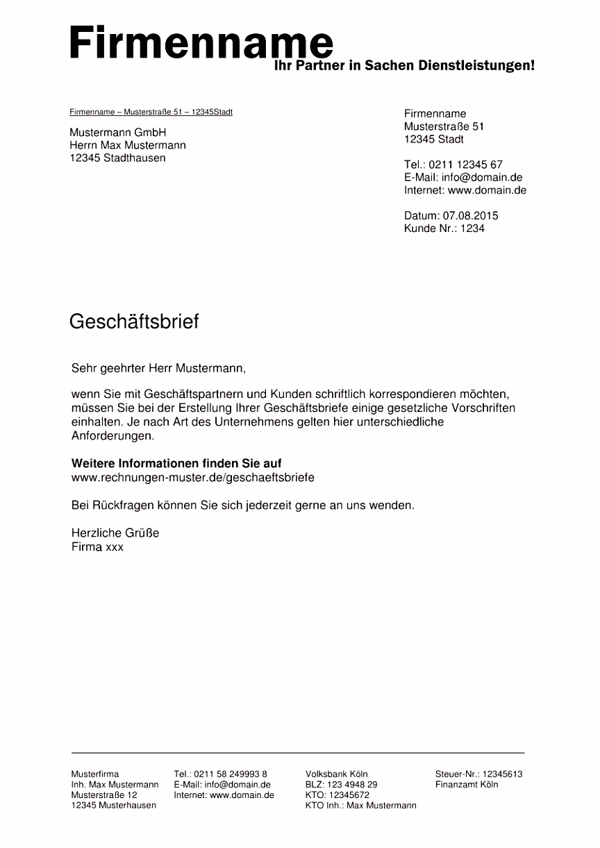 15 geschäftsbrief vorlage din 5008