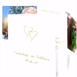 Einladungskarte Goldene Hochzeit