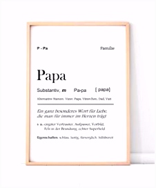 Schöner Spruch für den Papa Print für Vatertag oder Geburtstag