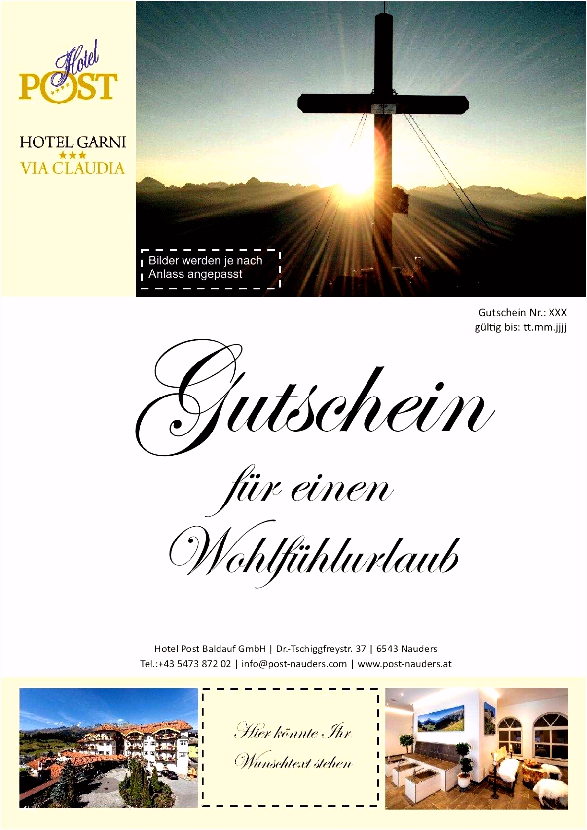 Gutscheinvorlagen Hotel