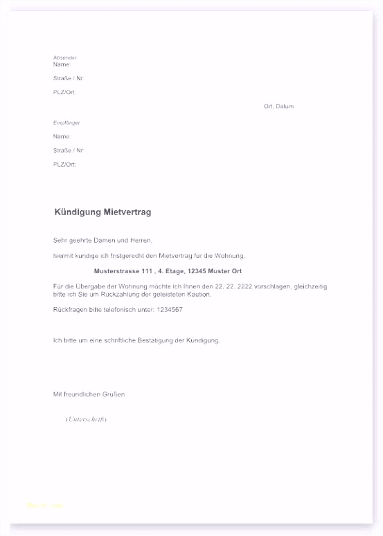 Besten Der Kündigung Haftpflichtversicherung Muster
