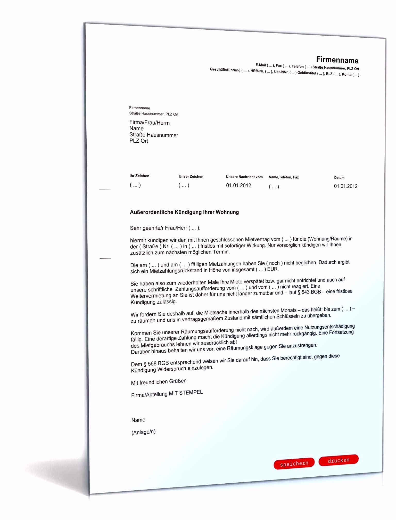 Extraordinay Musterschreiben Kuendigung Handyvertrag