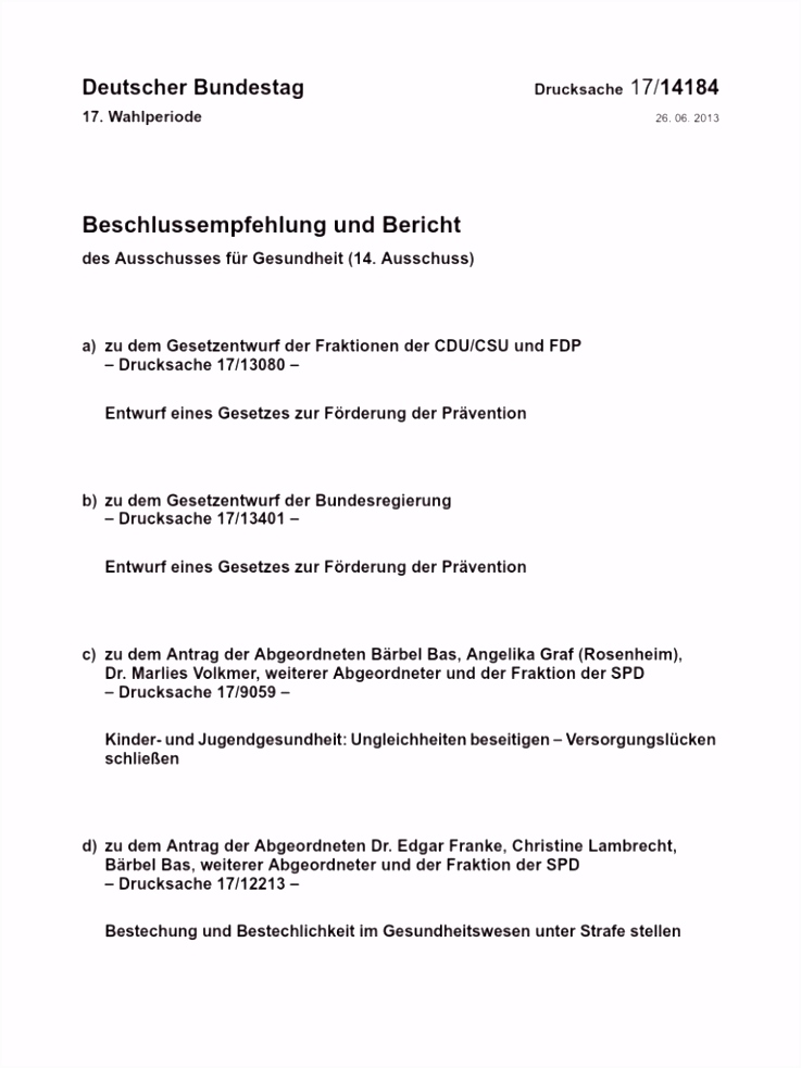 Bundestag Drs 17