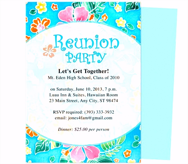 Festive Reunion Party Invitation Template edits with WORD Publisher