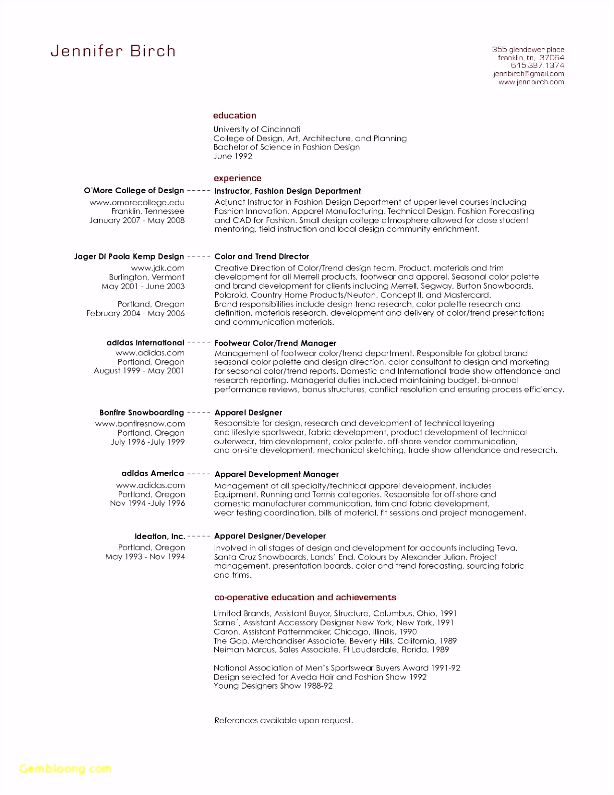 Cv Template Word Download Professional Cancellation Policy Template
