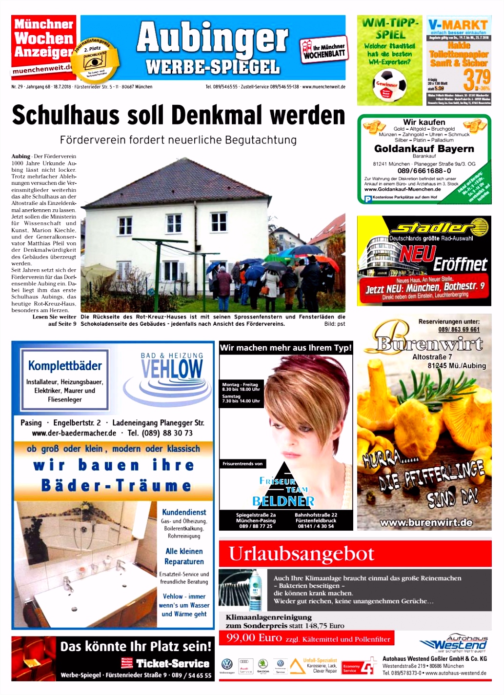 KW 29 2018 by Wochenanzeiger Me n GmbH issuu