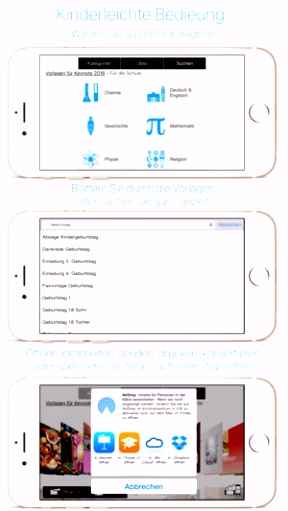 Vorlagen für Numbers & Keynote Ed 2017 im App Store