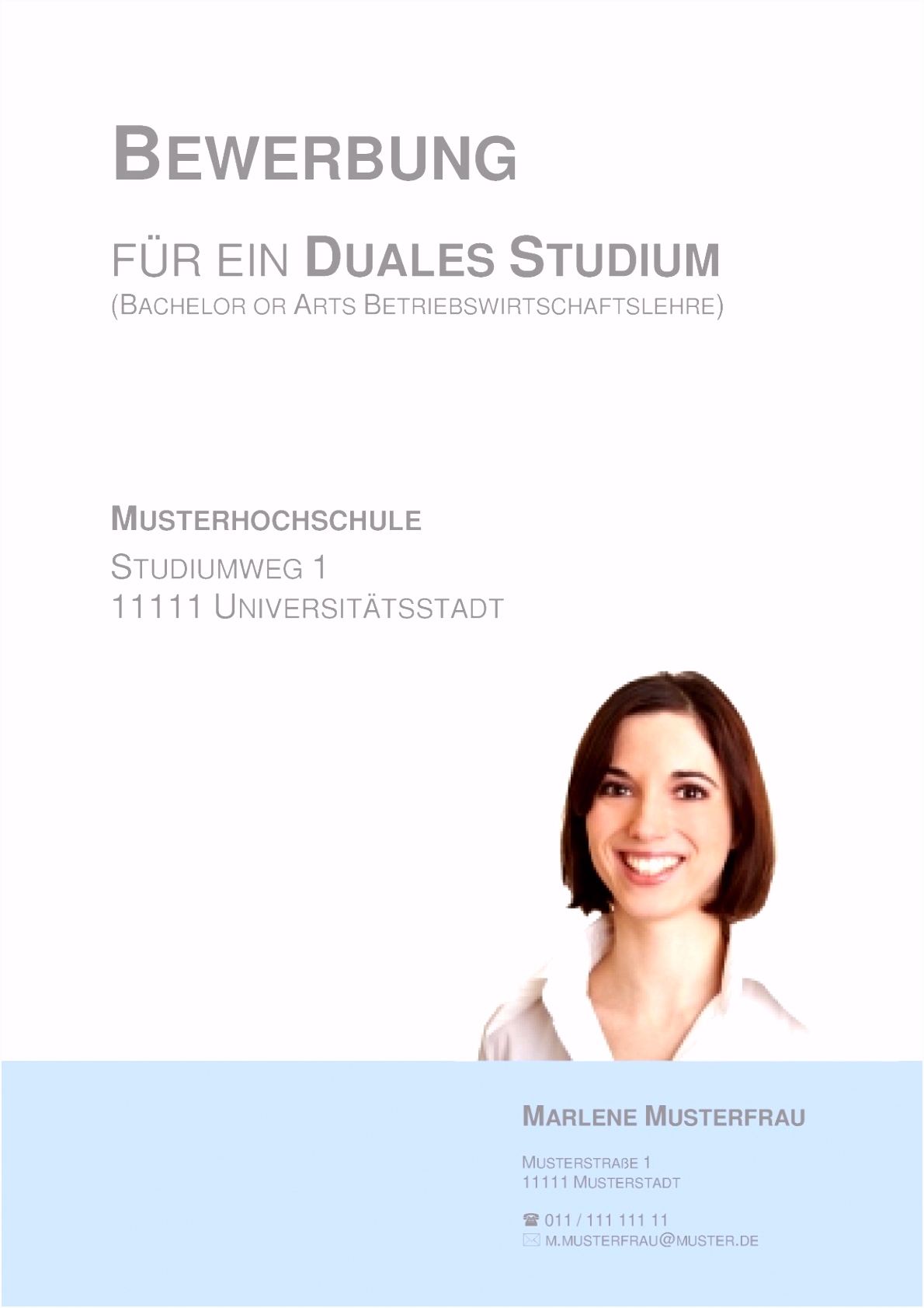 Deckblatt in der Bewerbung über 100 kostenlose Muster & Vorlagen