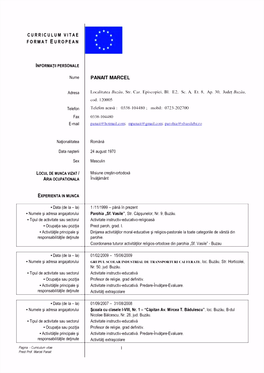 ansprechend cv europass model european curriculum vitae