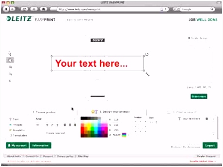 Demonstration on how to use Leitz Easy Print
