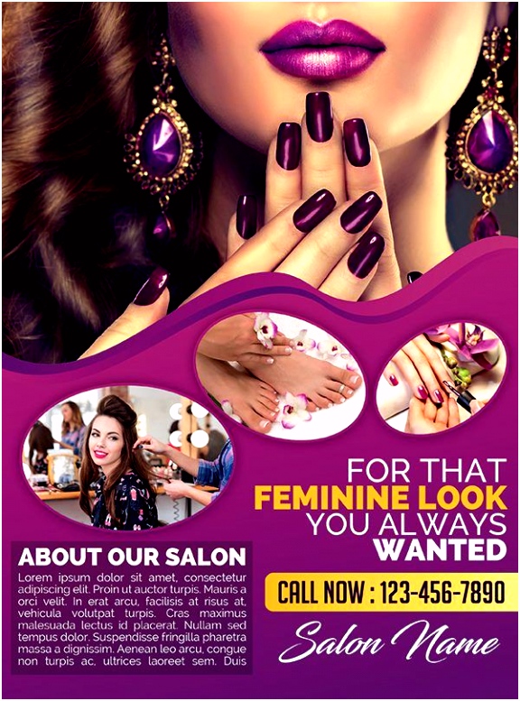 Beauty and Hair Salon – Premium PSD Flyer Template