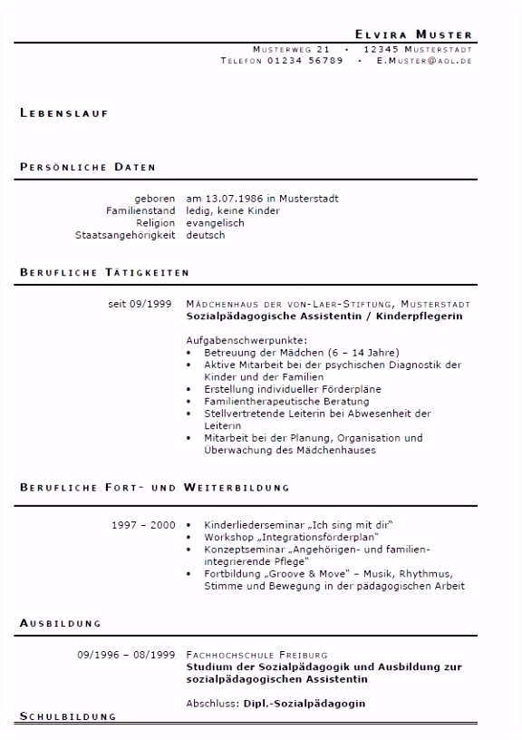 15 lebenslauf interne bewerbung