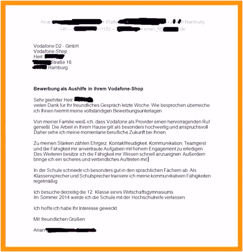 Unglaubliche Bewerbung Schreiben Aushilfe