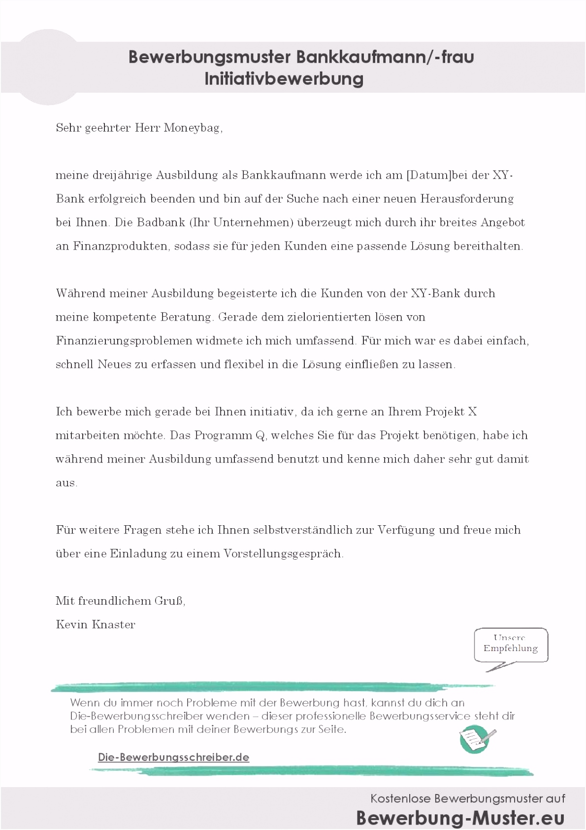 17 bewerbungsschreiben bankkauffrau