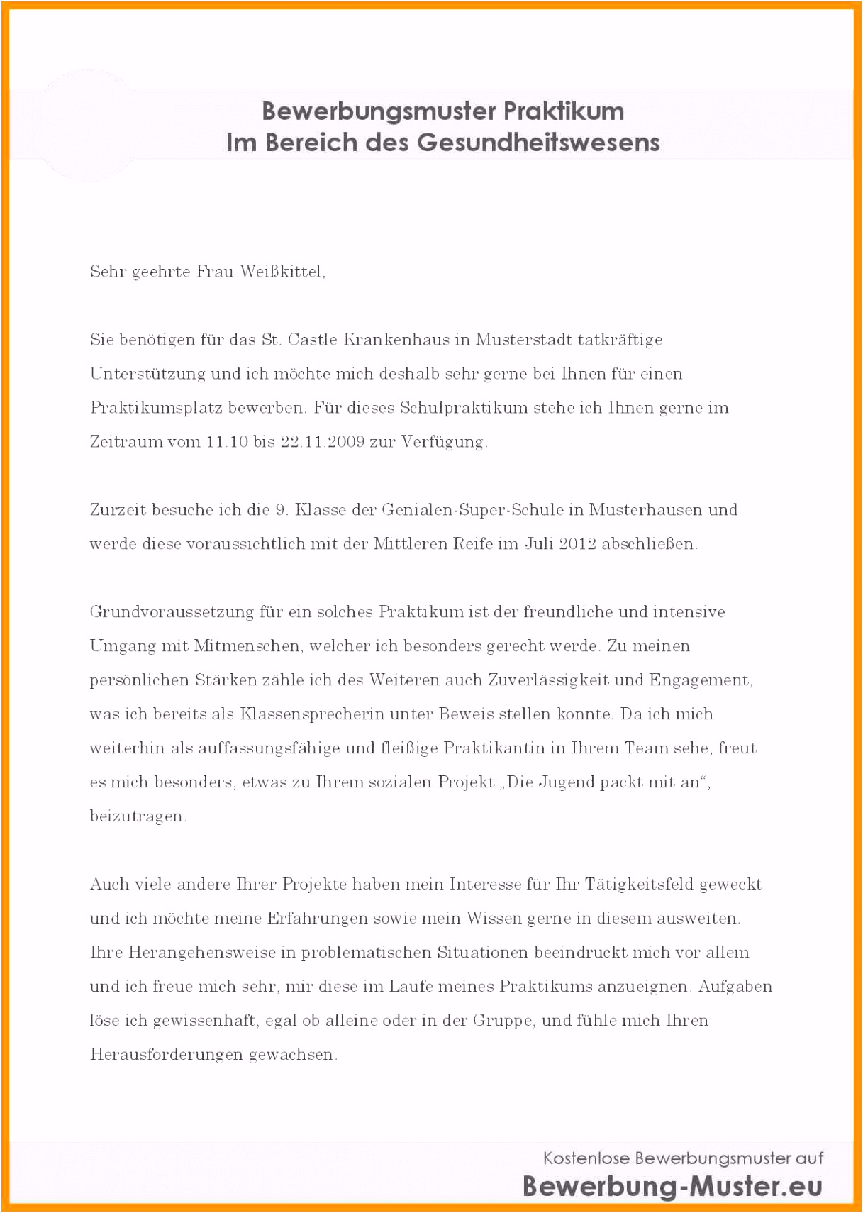 Oben Bewerbung Pflegehelfer Muster Kostenlos