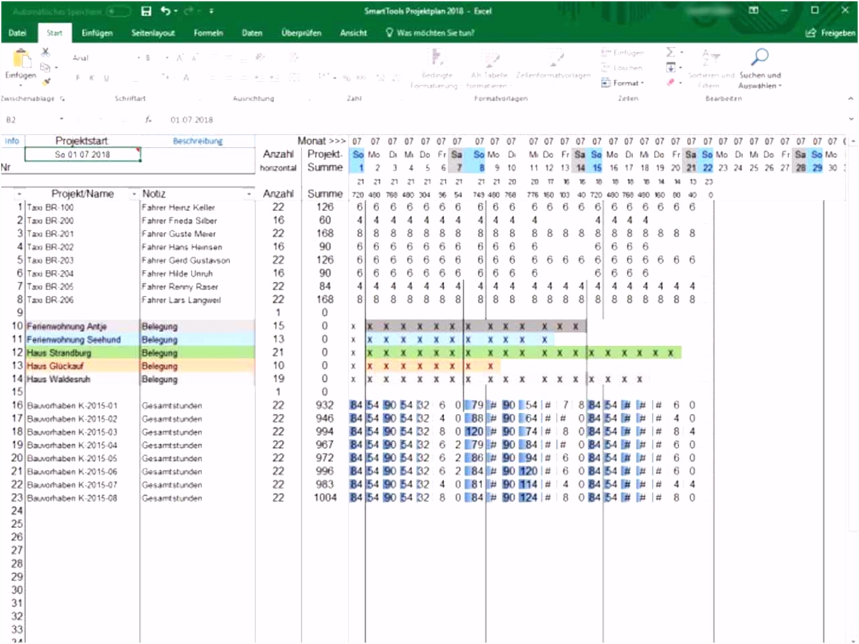 16 projektplan excel