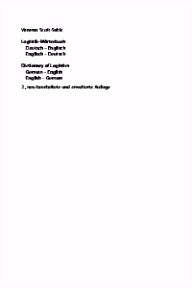 Logistik Wörterbuch Dictionary of Logistics Deutsch Englisch