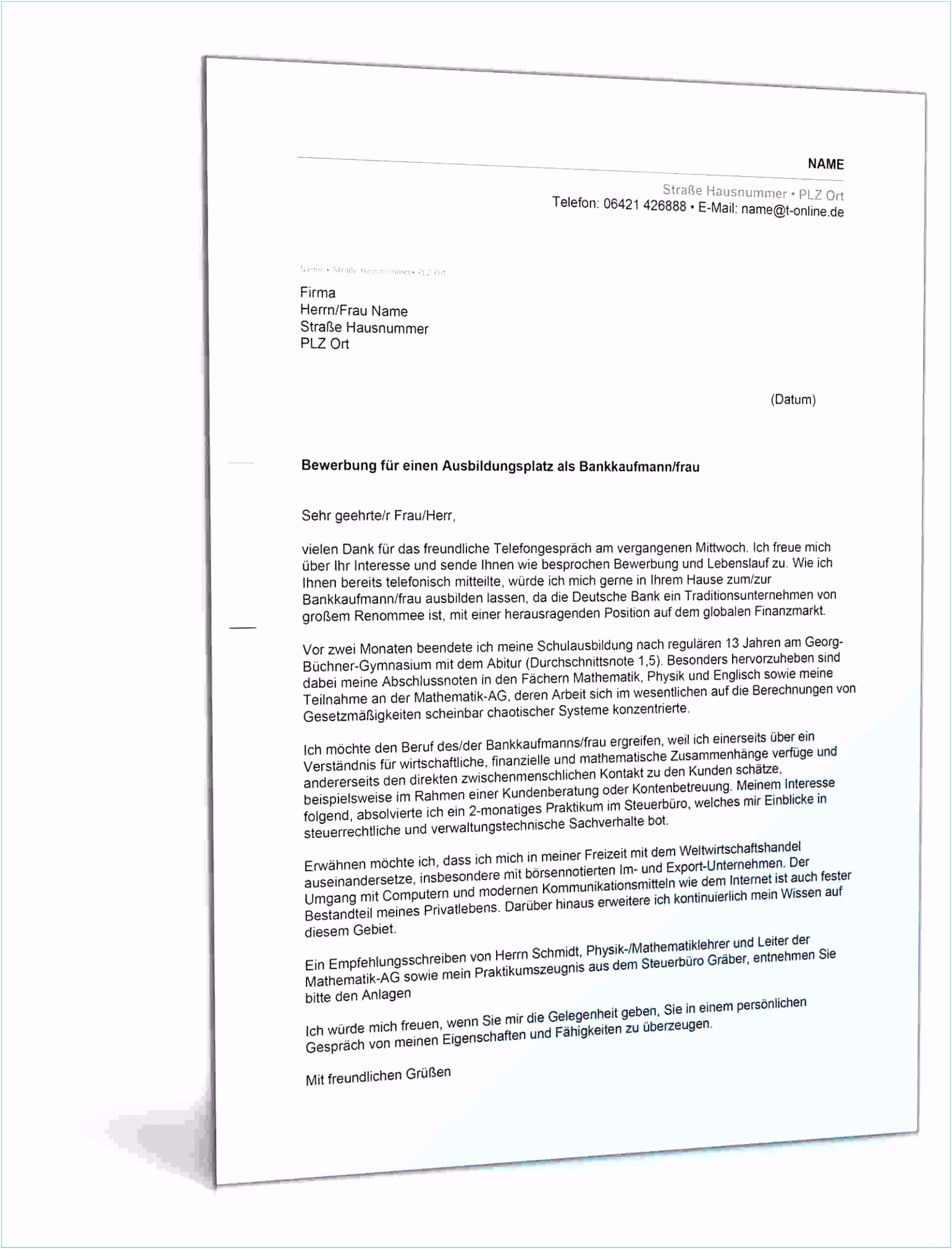 25 Herunterladbare Bewerbung Um