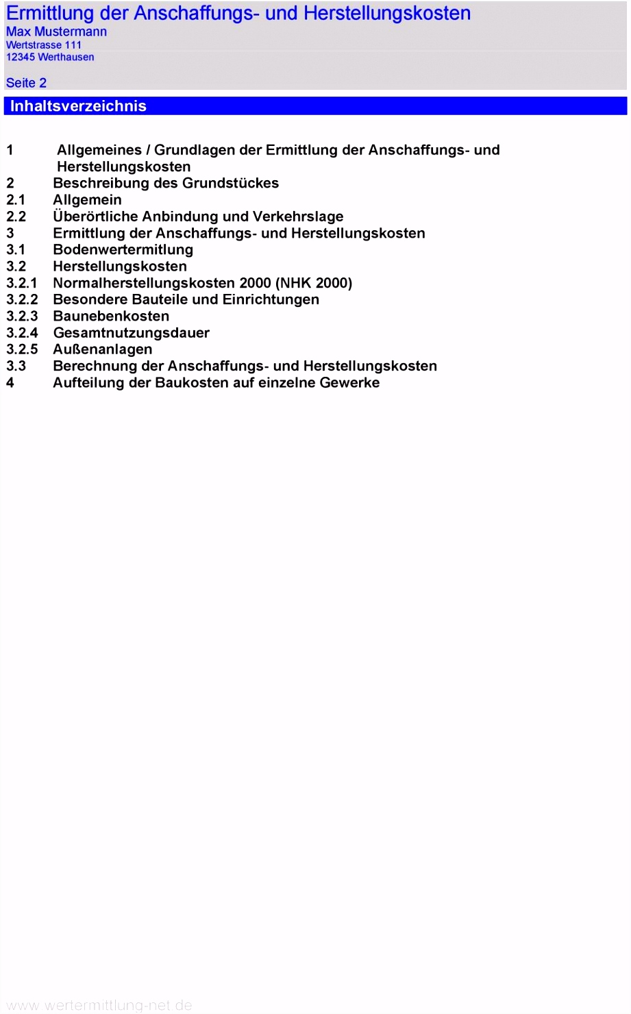 ERMITTLUNG DER ANSCHAFFUNGS UND HERSTELLUNGSKOSTEN PDF