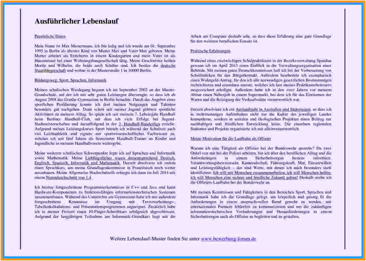 Tabellarischer Lebenslauf Muster 2013 Inspirierend 15 Schriftlicher