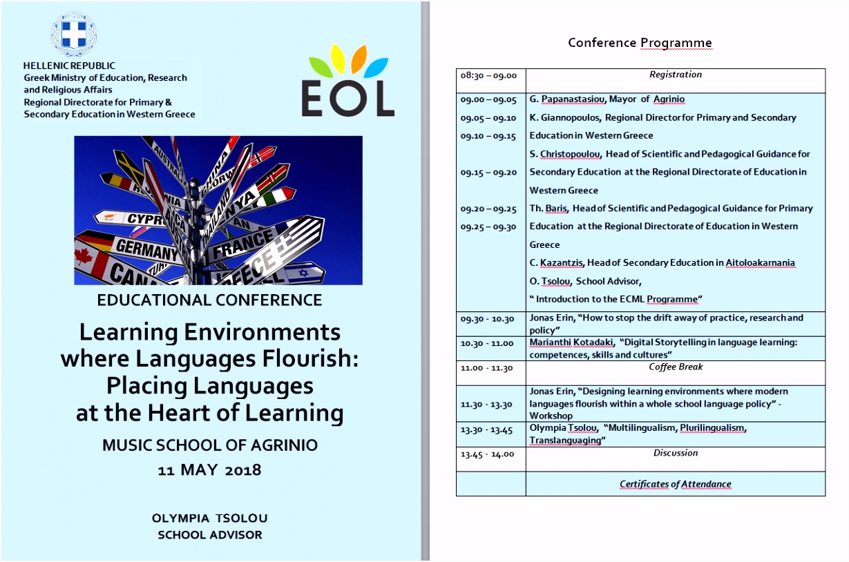 ECML CELV ECML Programme Programme 2016 2019 Learning