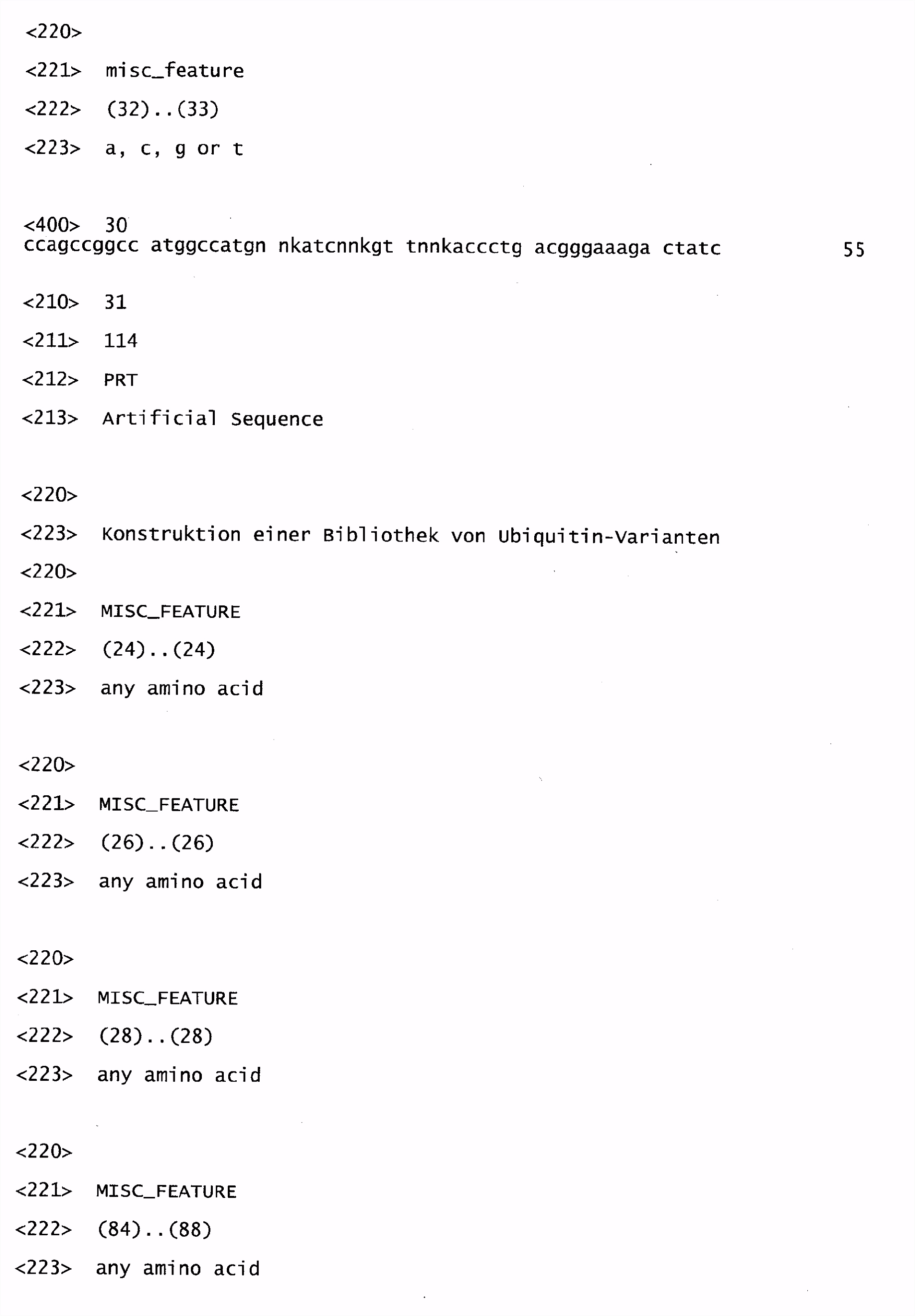 EP A1 Generation of artificial binding proteins on the basis