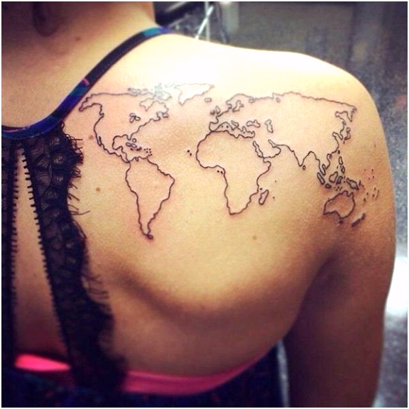 Besten Der Weltkarte Tattoo Vorlage