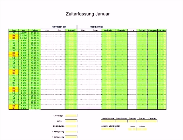 8 Arbeitszeitnachweis Vorlage Getgdz