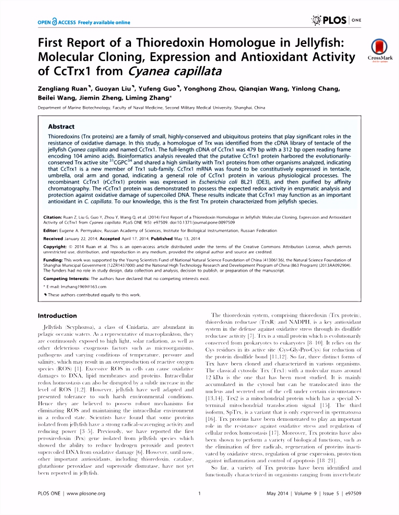 PDF Thioredoxin from the Indianmeal Moth Plodia interpunctella