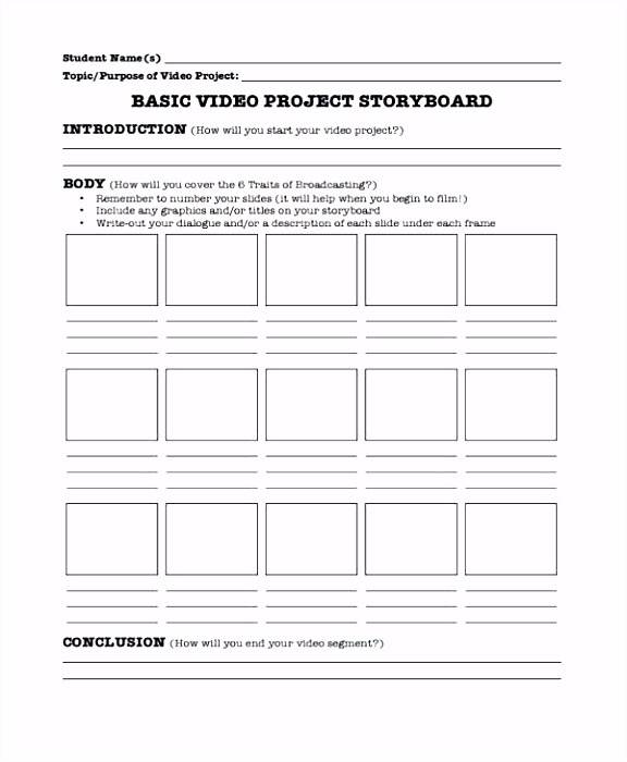 Website Storyboard Template Example Download Project Video
