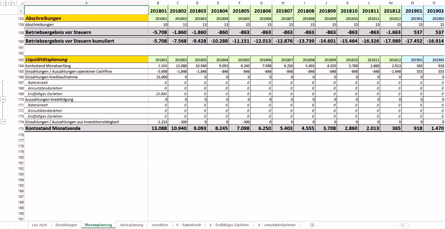 Businessplan Vorlage Excel Ihk