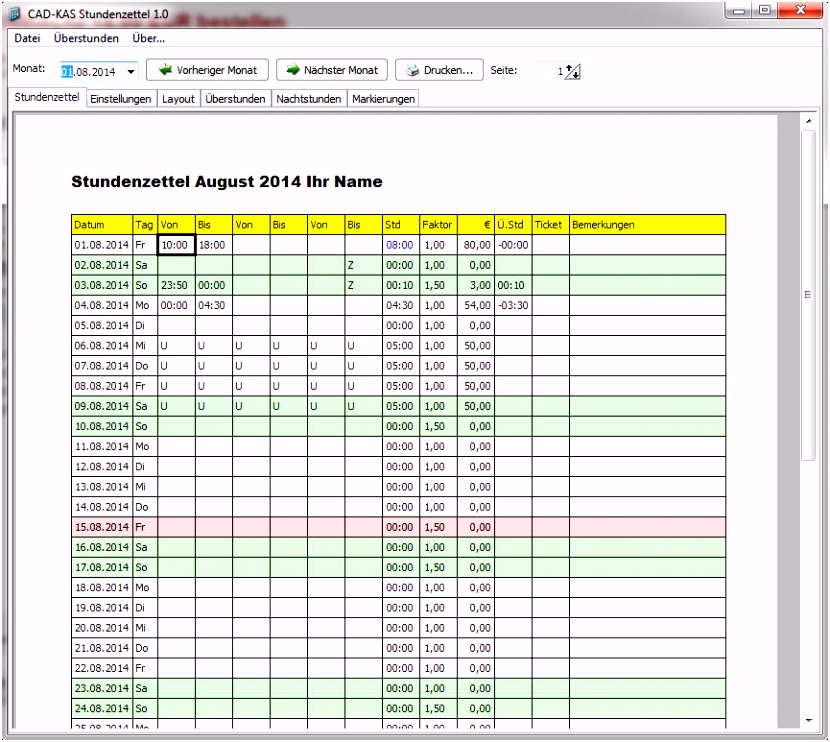 Stundenzettel Vorlage Datev 24 Sehr Gut Vorlage Zur Dokumentation