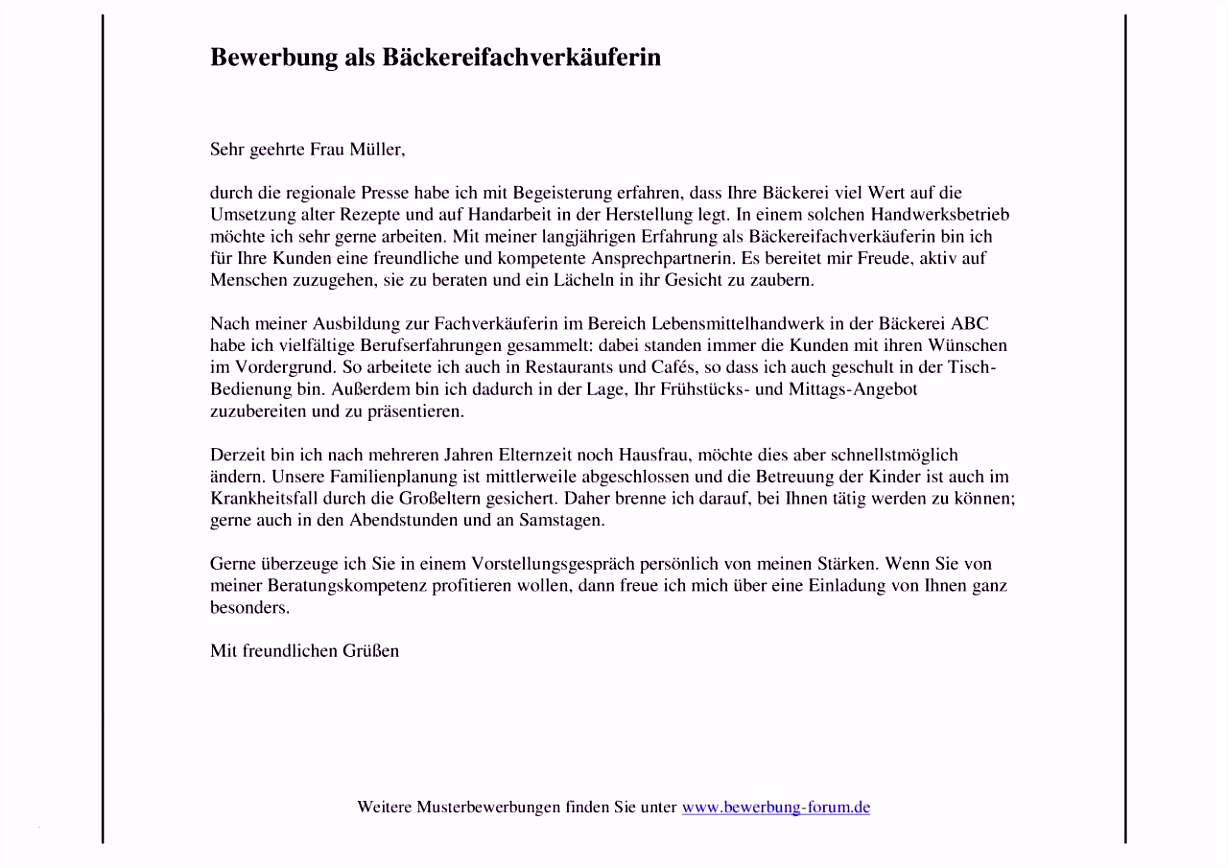 15 bewerbung teilzeit verkäuferin
