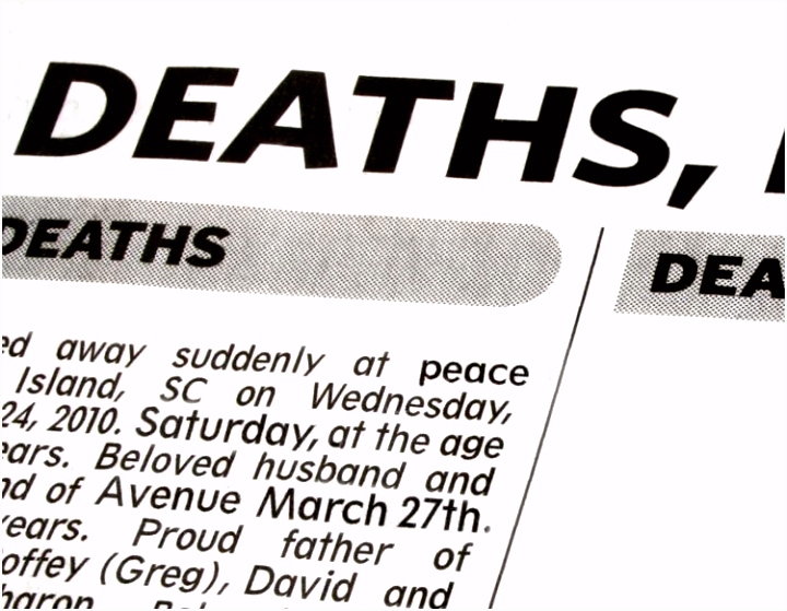 Death Notice Templates And Obituary Templates