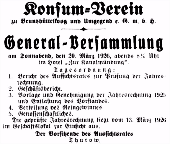Läden im Koog Konsum – Dithmarschen Wiki