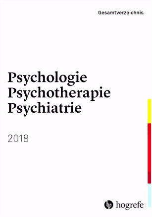 Hogrefe Gesamtverzeichnis Psychologie Psychotherapie Psychiatrie